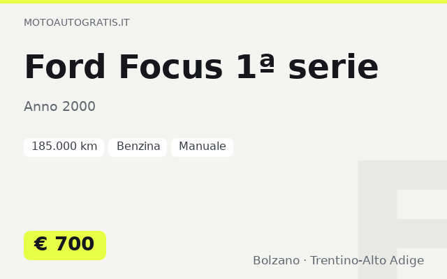 Ford Focus 1ª serie