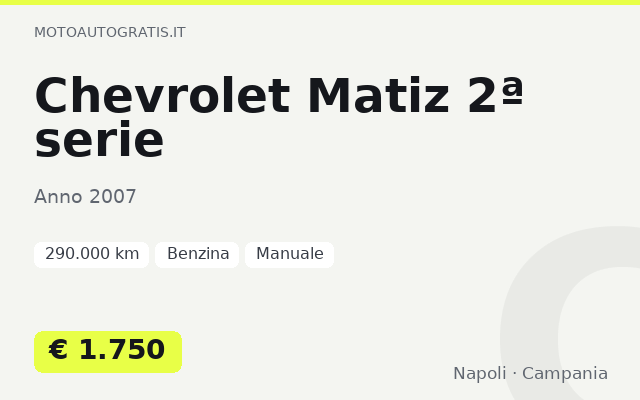 Chevrolet Matiz 2ª serie