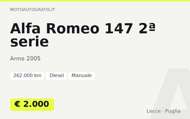 Alfa Romeo 147 2ª serie
