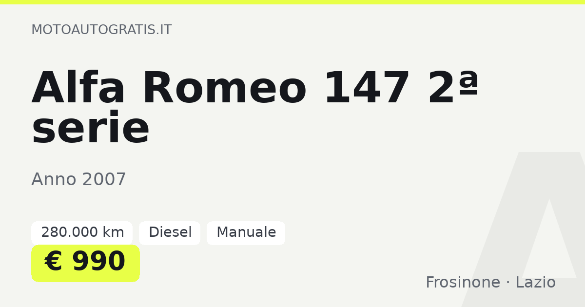 Alfa Romeo 147 2ª serie