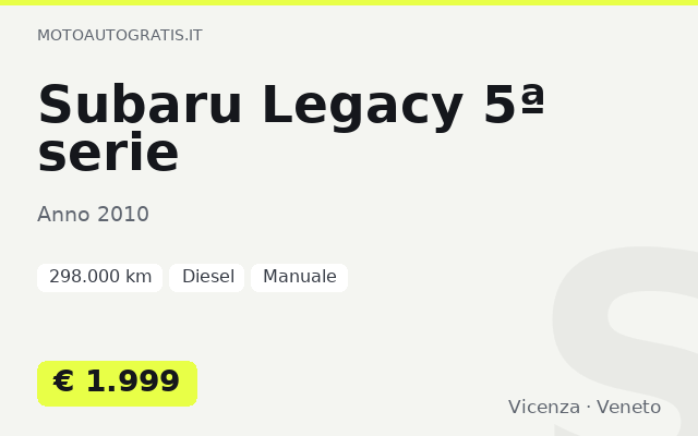 Subaru Legacy 5ª serie