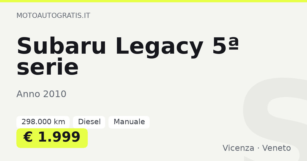 Subaru Legacy 5ª serie