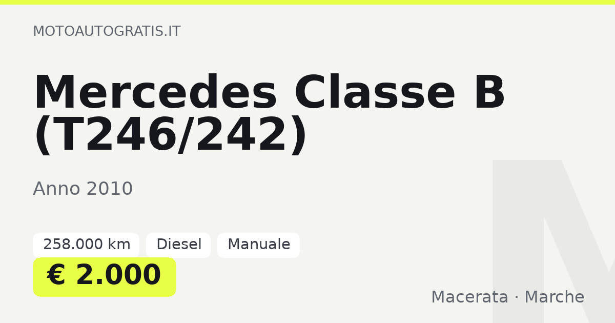Mercedes Classe B (T246/242)