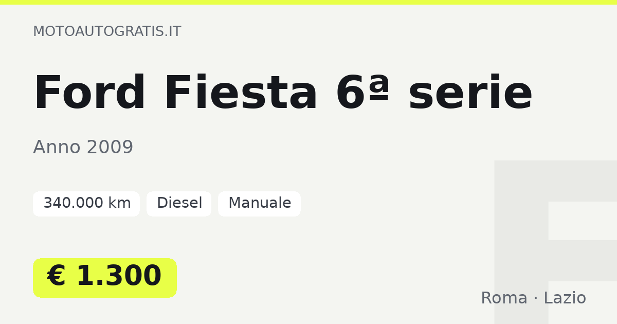 Ford Fiesta 6ª serie
