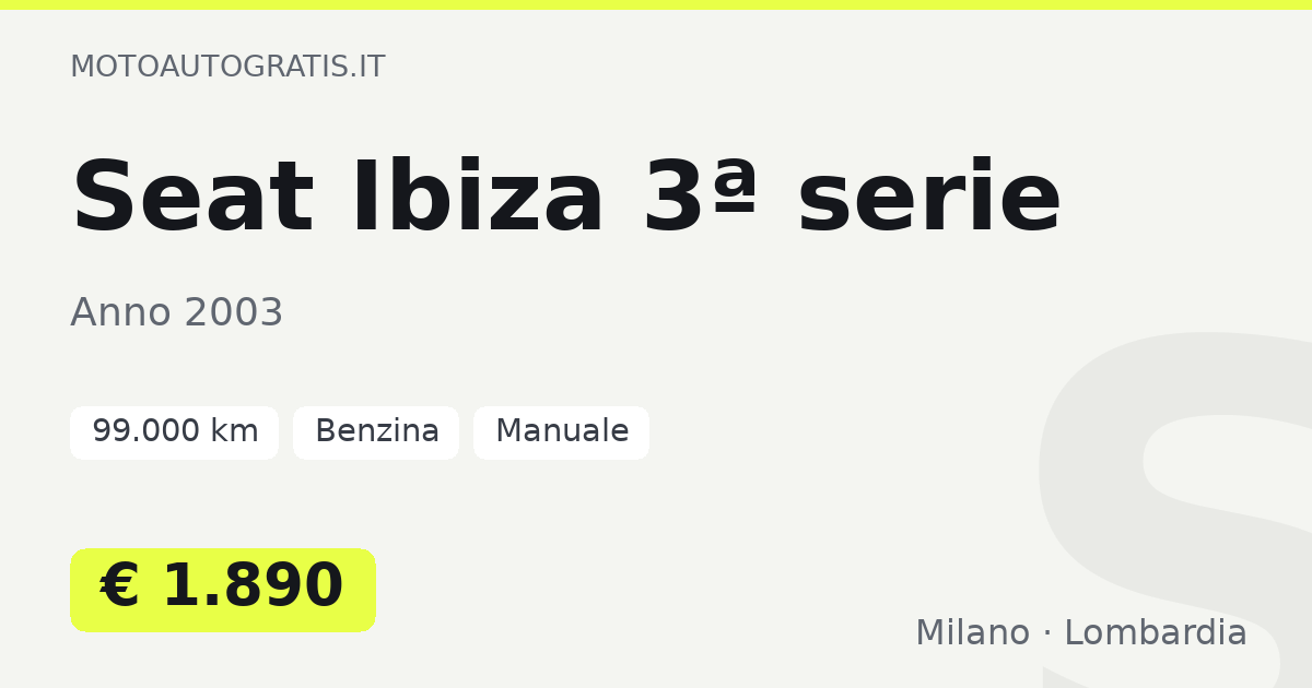 Seat Ibiza 3ª serie