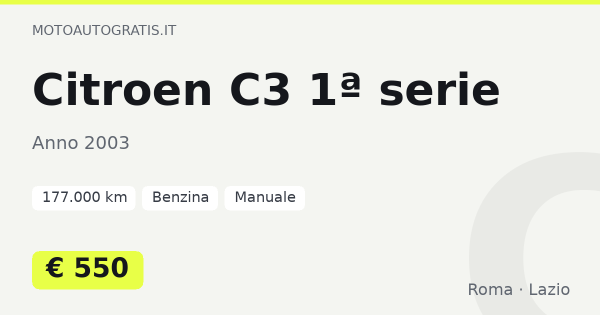 Citroen C3 1ª serie