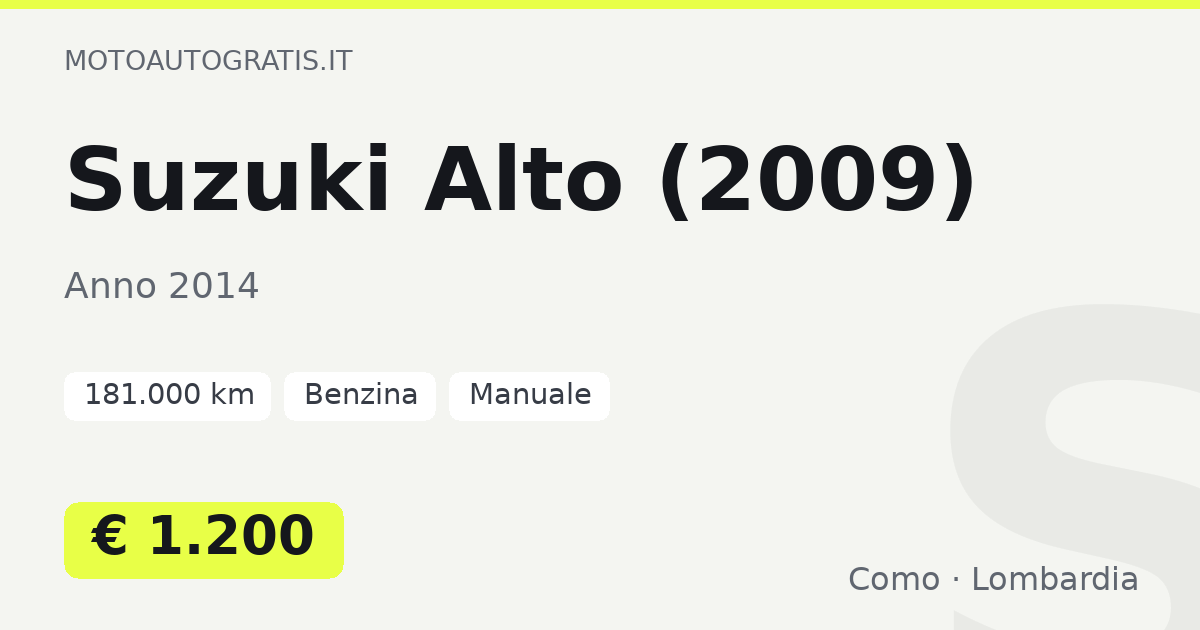 Suzuki Alto (2009)