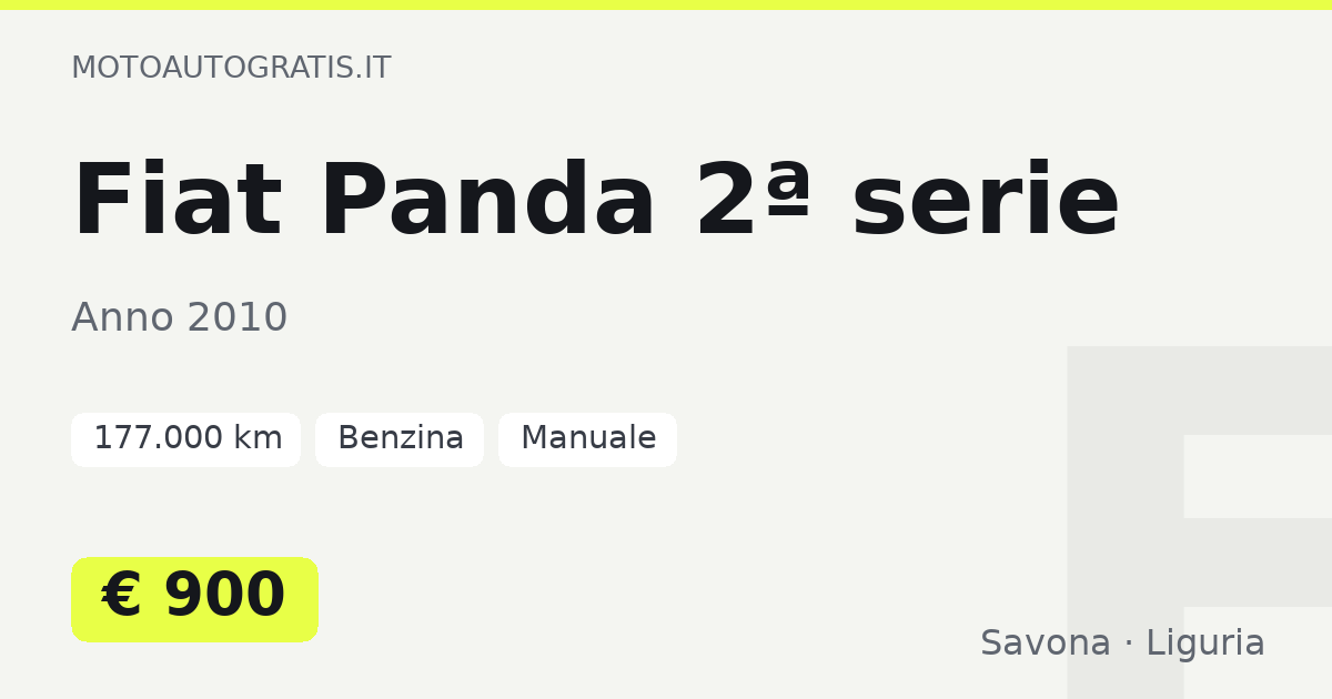 Fiat Panda 2ª serie