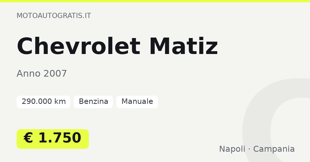Chevrolet Matiz