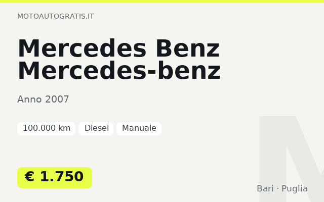 Mercedes Benz Mercedes-benz