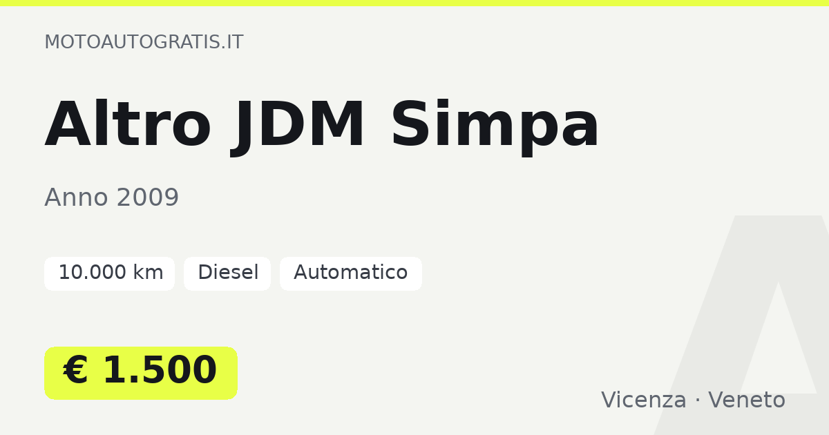 Altro JDM Simpa