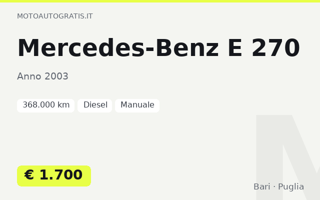 Mercedes-Benz E 270