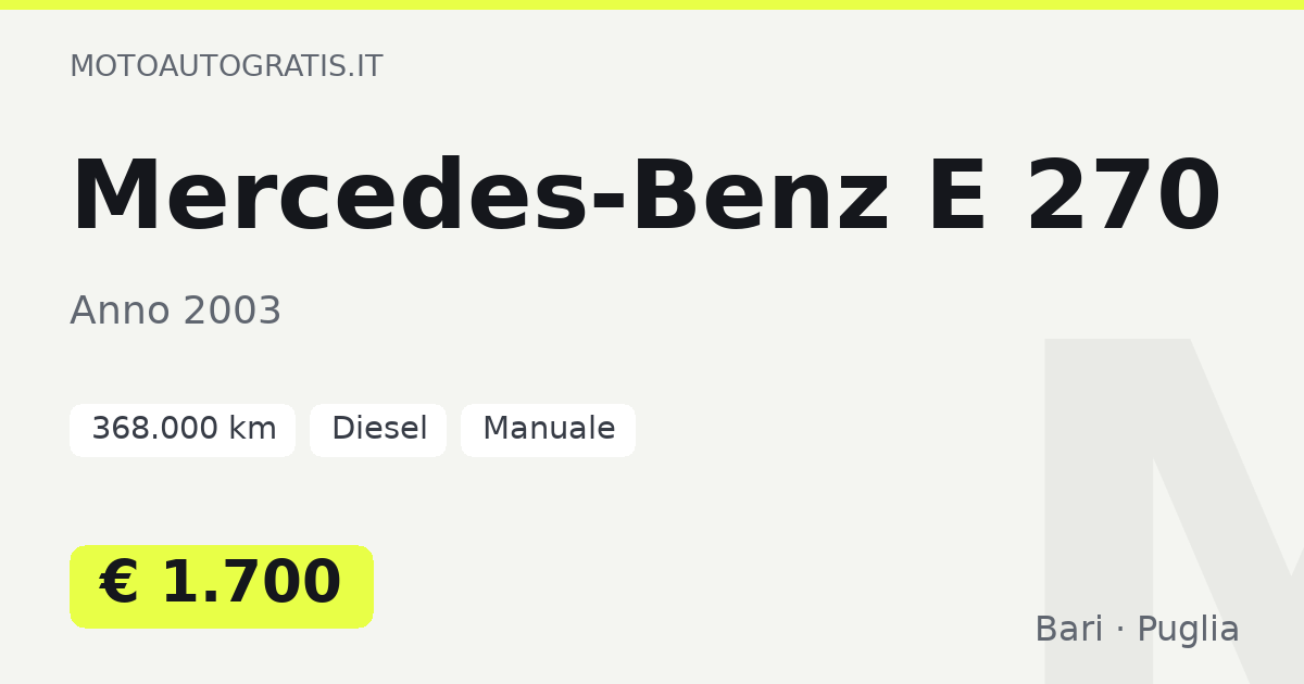 Mercedes-Benz E 270