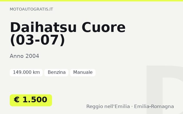Daihatsu Cuore (03-07)