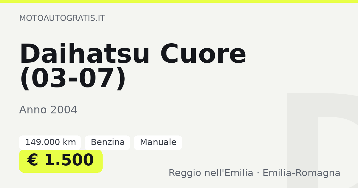 Daihatsu Cuore (03-07)