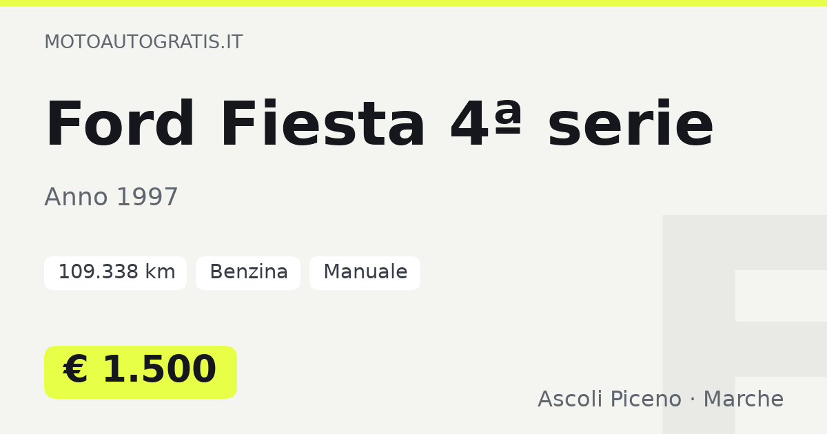 Ford Fiesta 4ª serie