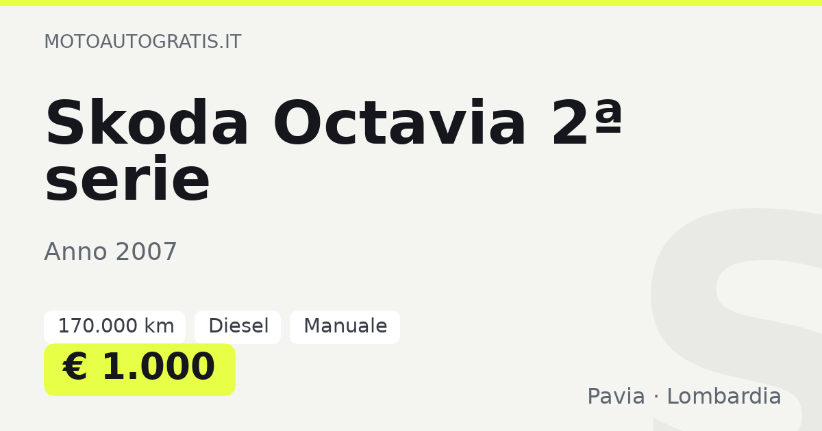 Skoda Octavia 2ª serie