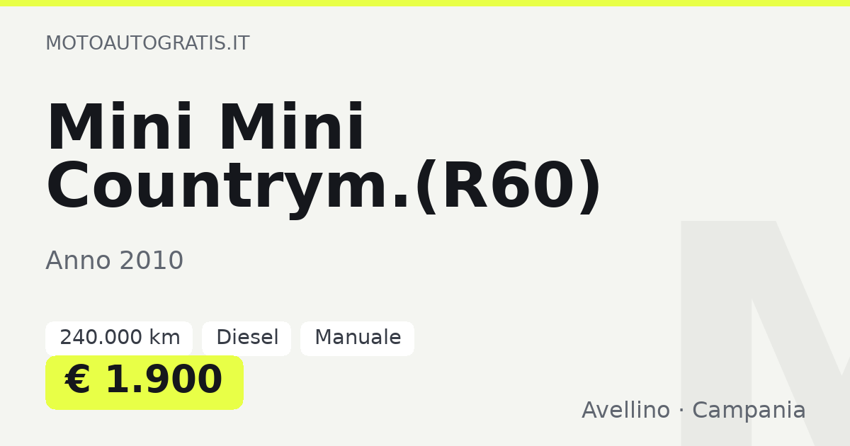 Mini Mini Countrym.(R60)