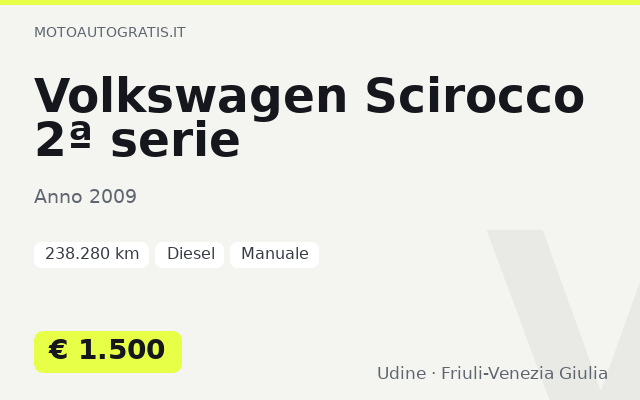 Volkswagen Scirocco 2ª serie