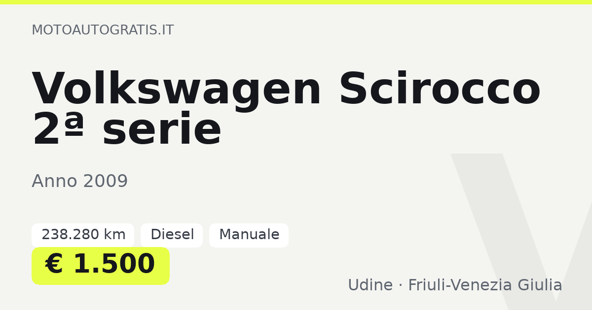 Volkswagen Scirocco 2ª serie
