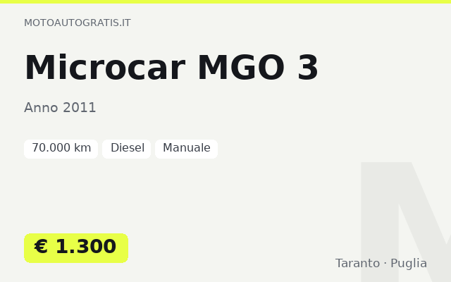 Microcar MGO 3