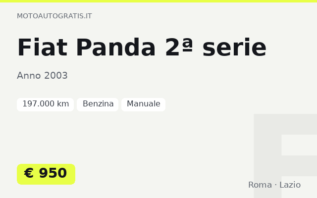 Fiat Panda 2ª serie