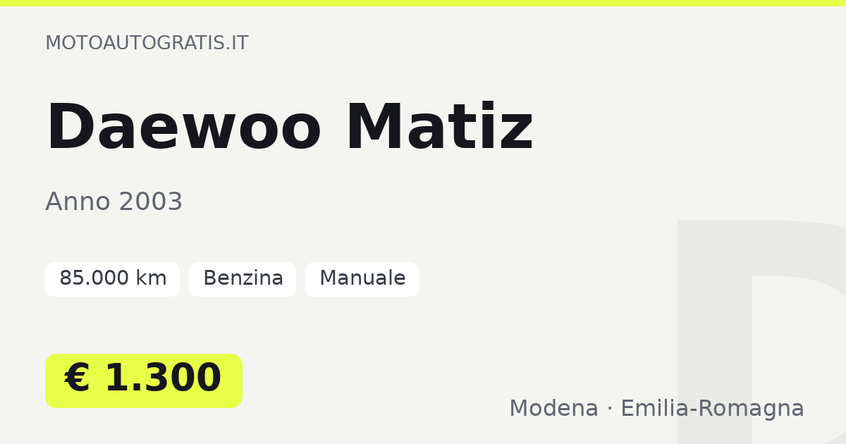 Daewoo Matiz
