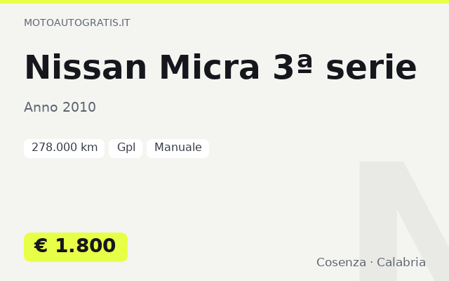 Nissan Micra 3ª serie