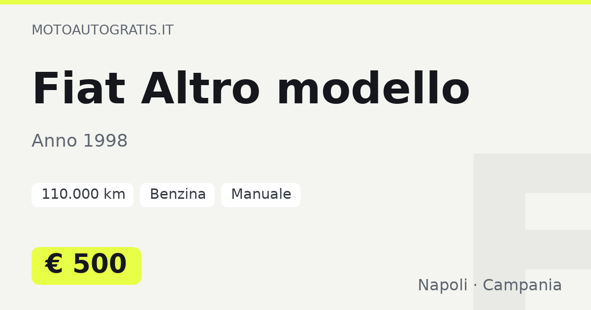 Fiat Altro modello