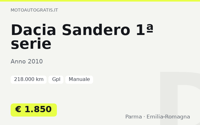 Dacia Sandero 1ª serie