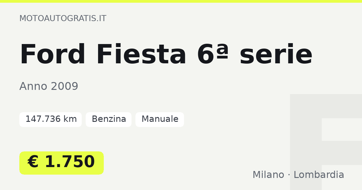 Ford Fiesta 6ª serie