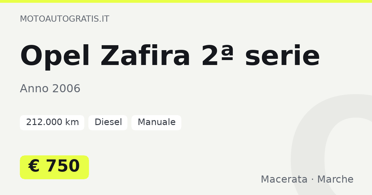 Opel Zafira 2ª serie
