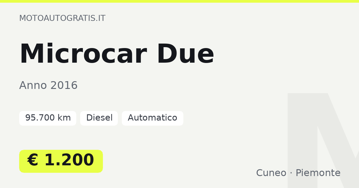Microcar Due