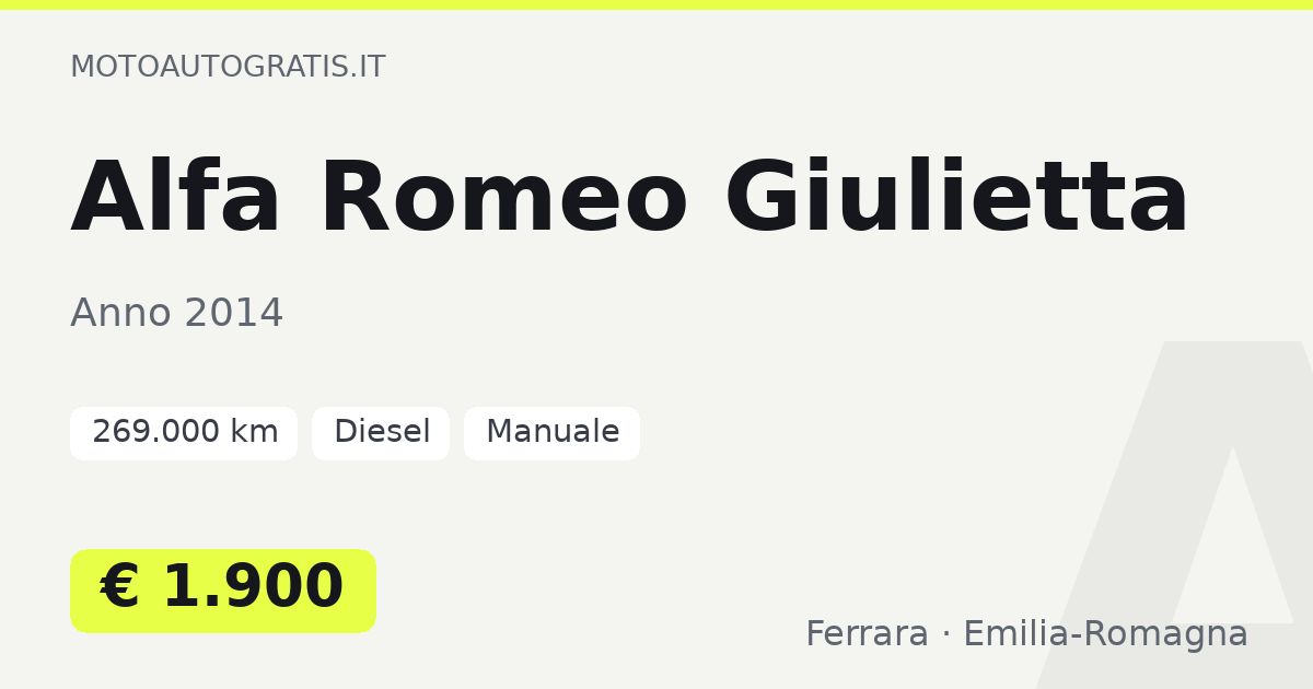 Alfa Romeo Giulietta