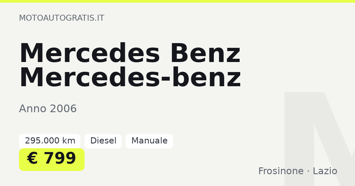 Mercedes Benz Mercedes-benz