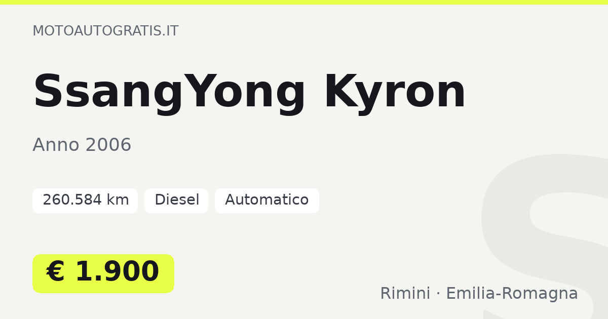 SsangYong Kyron