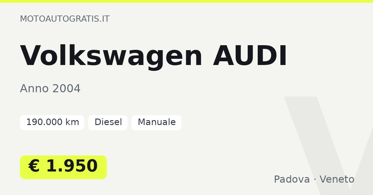 Volkswagen AUDI