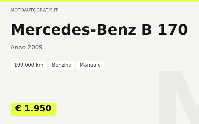 Mercedes-Benz B 170