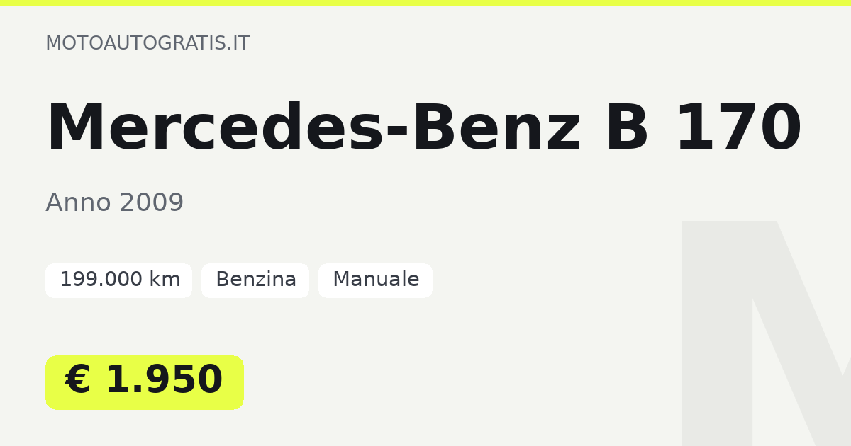 Mercedes-Benz B 170