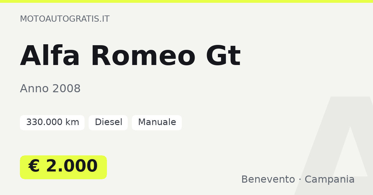 Alfa Romeo Gt