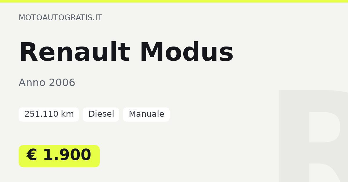 Renault Modus