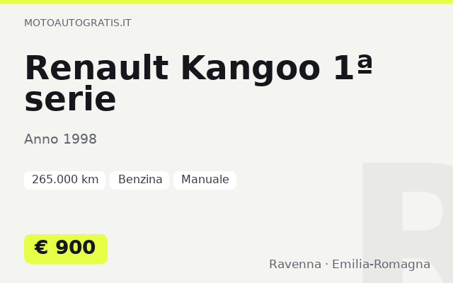 Renault Kangoo 1ª serie