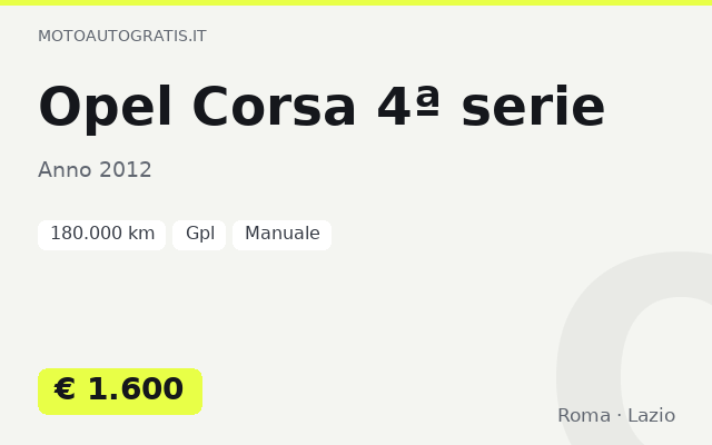 Opel Corsa 4ª serie