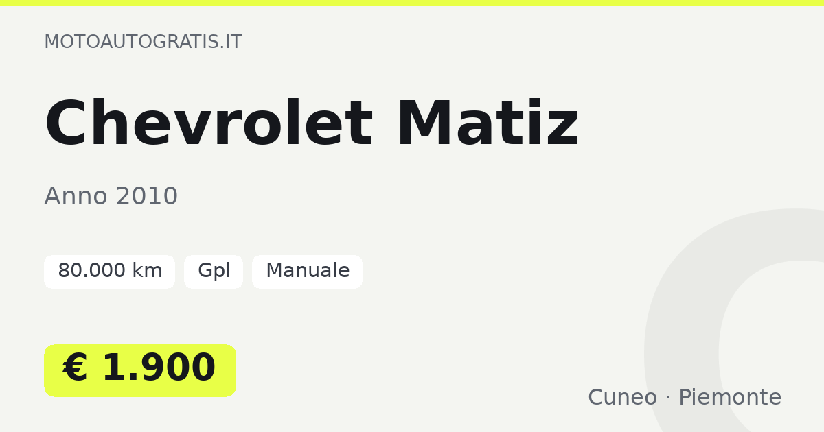 Chevrolet Matiz