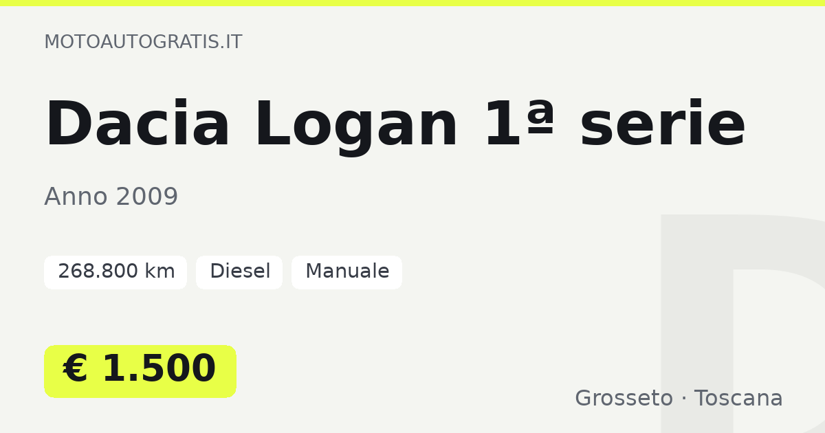 Dacia Logan 1ª serie