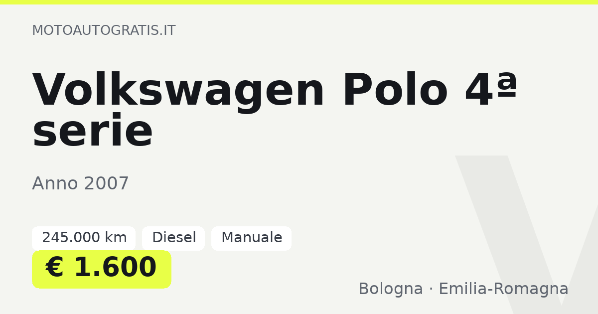Volkswagen Polo 4ª serie
