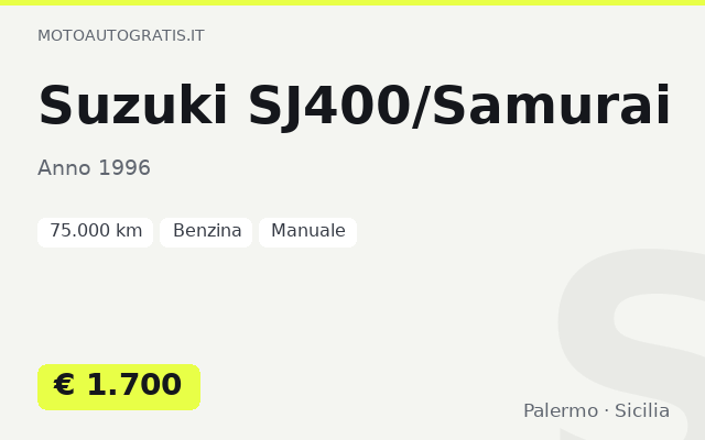 Suzuki SJ400/Samurai