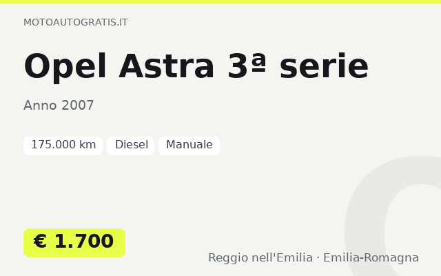 Opel Astra 3ª serie