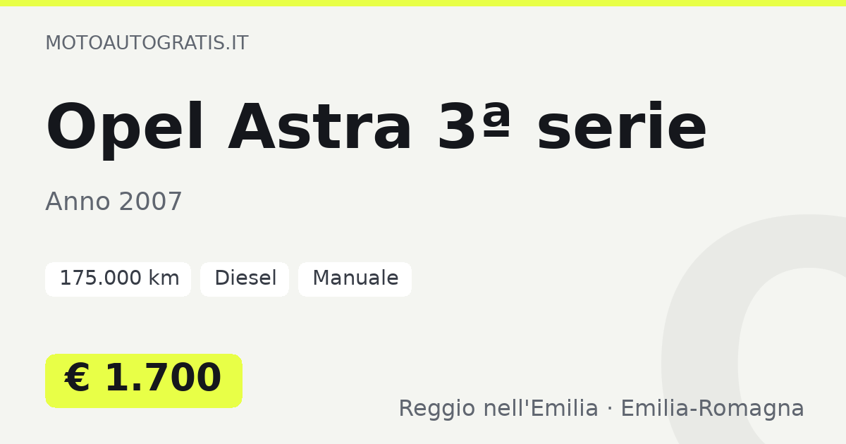 Opel Astra 3ª serie
