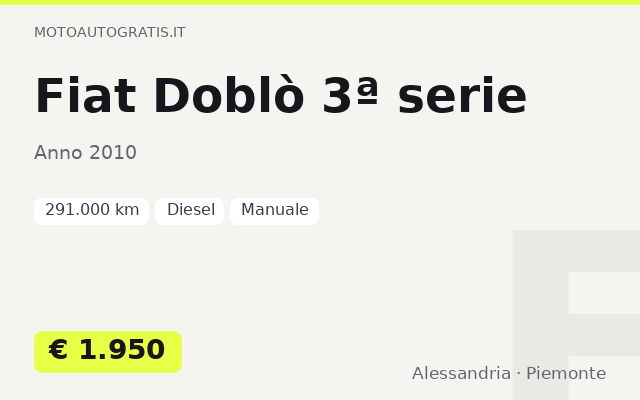 Fiat Doblò 3ª serie